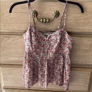 Kimchi Blue Floral Spaghetti Strap Peplum Top